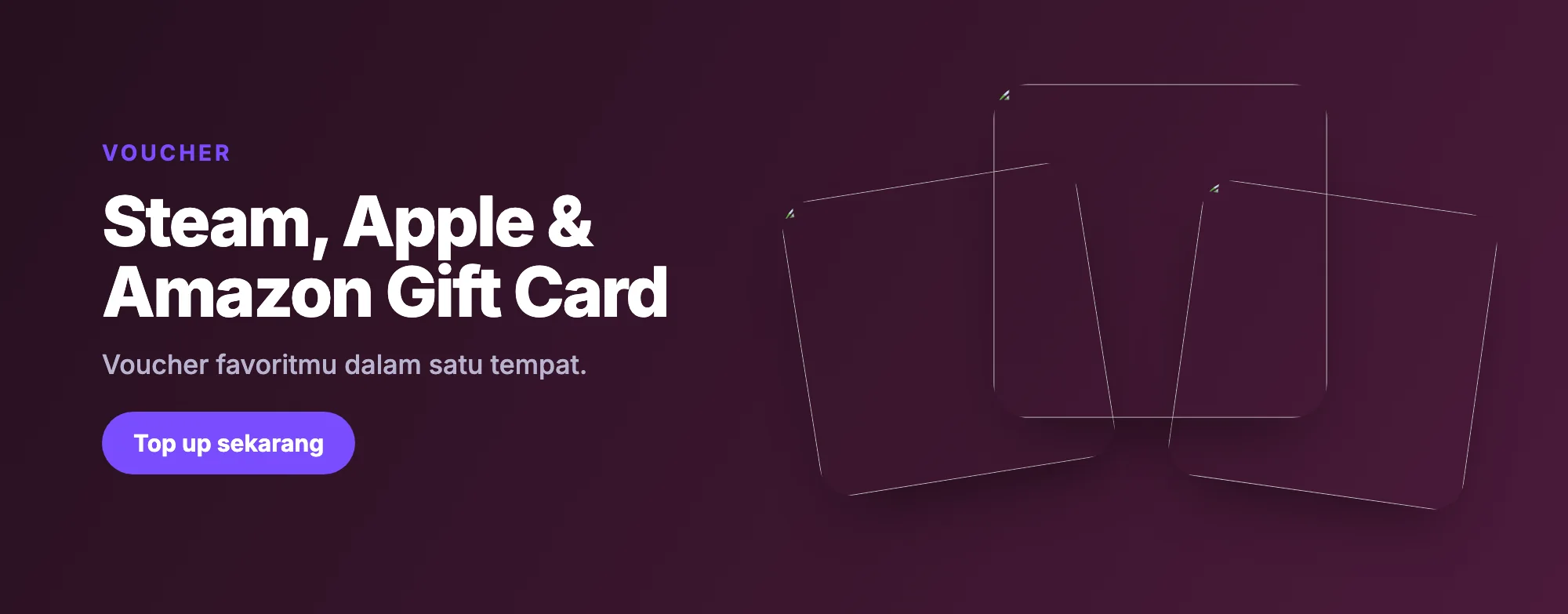 Voucher Steam, Apple, dan Amazon