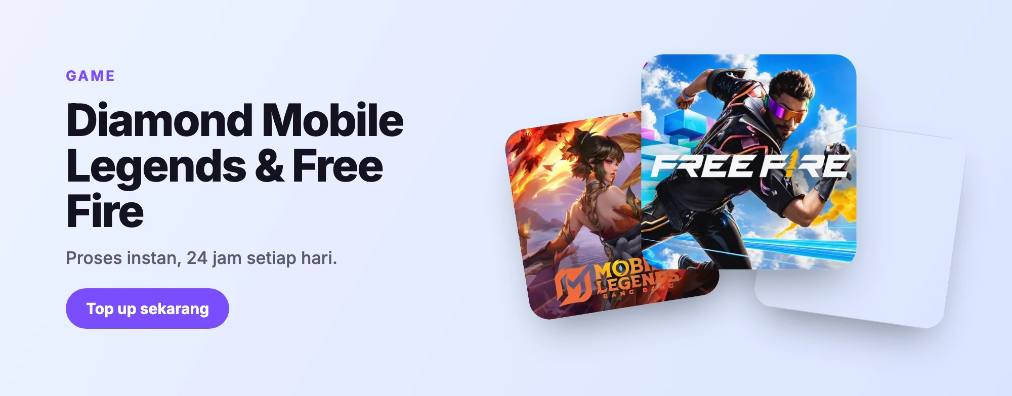 Top up Mobile Legends dan Free Fire