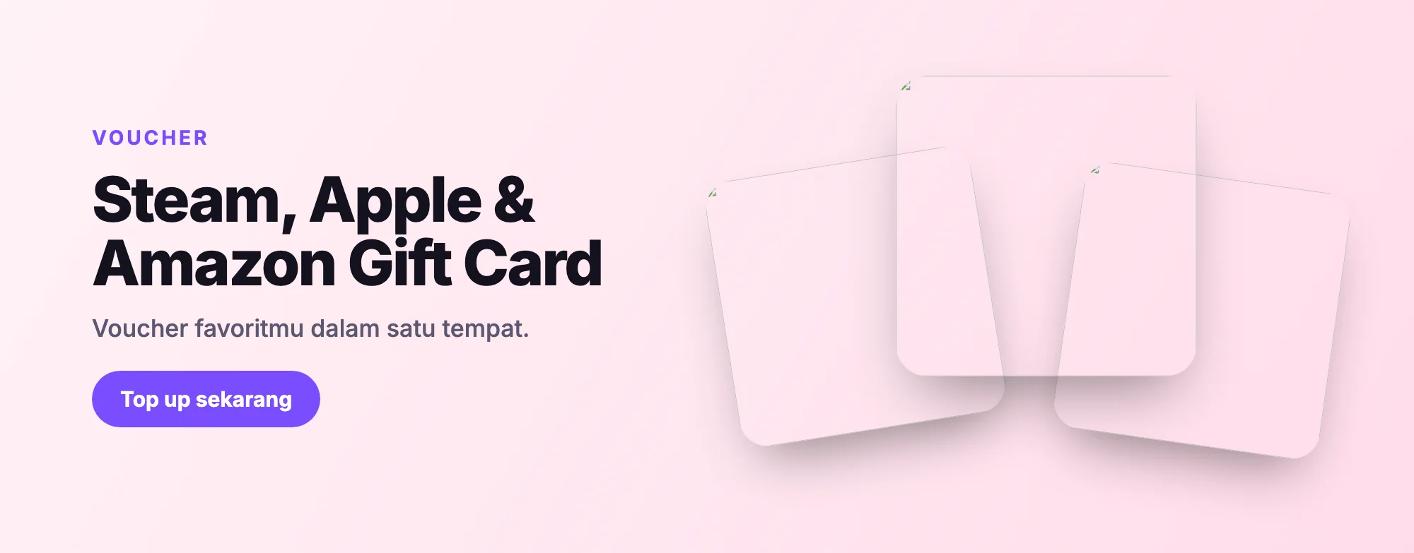 Voucher Steam, Apple, dan Amazon