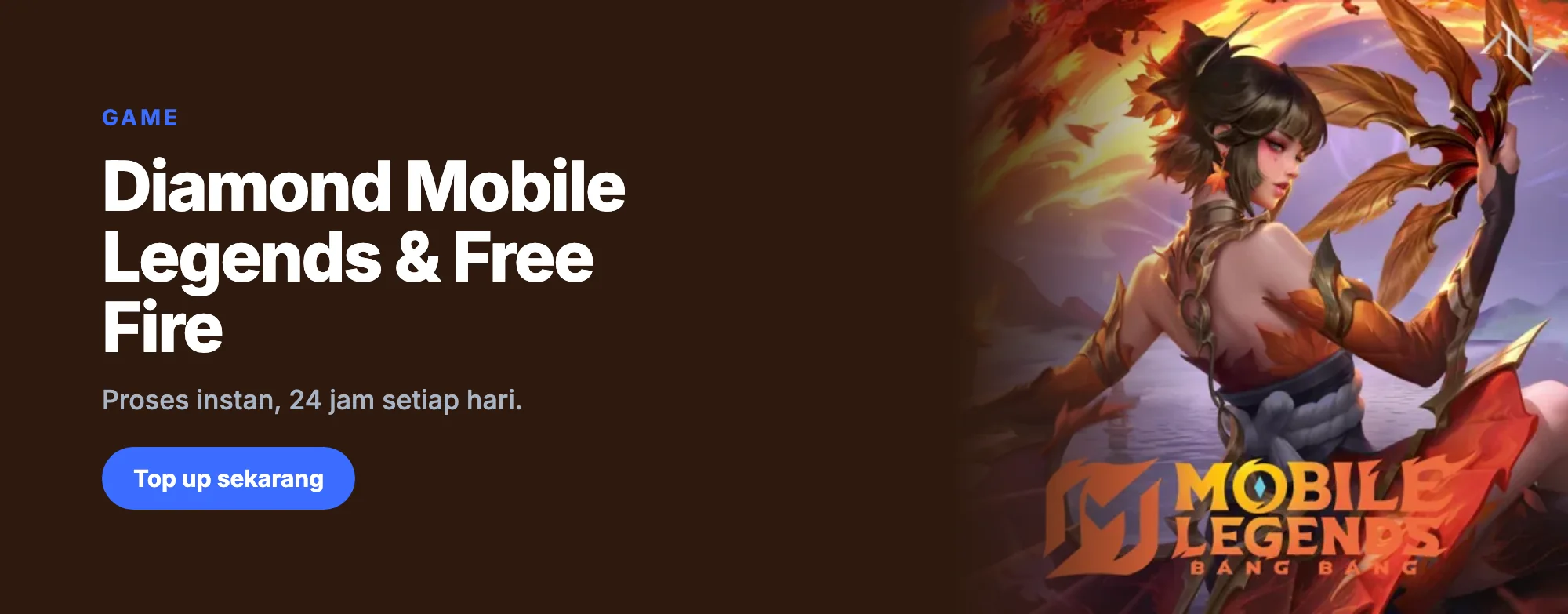 Top up Mobile Legends dan Free Fire