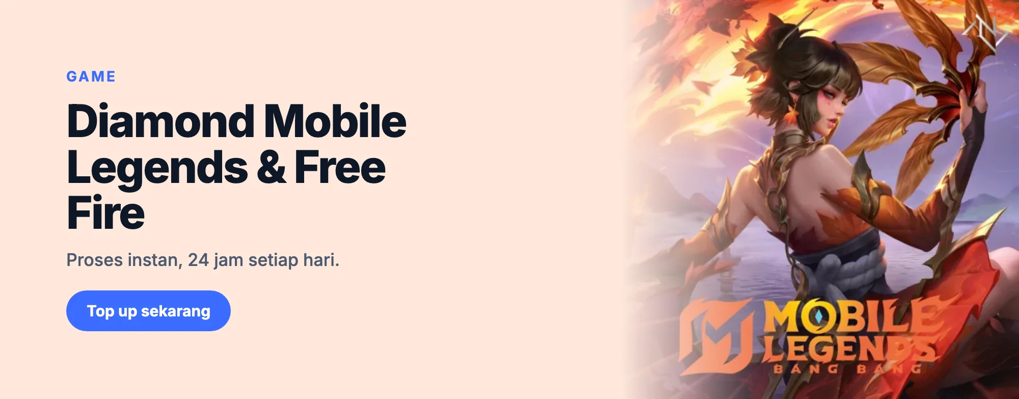 Top up Mobile Legends dan Free Fire
