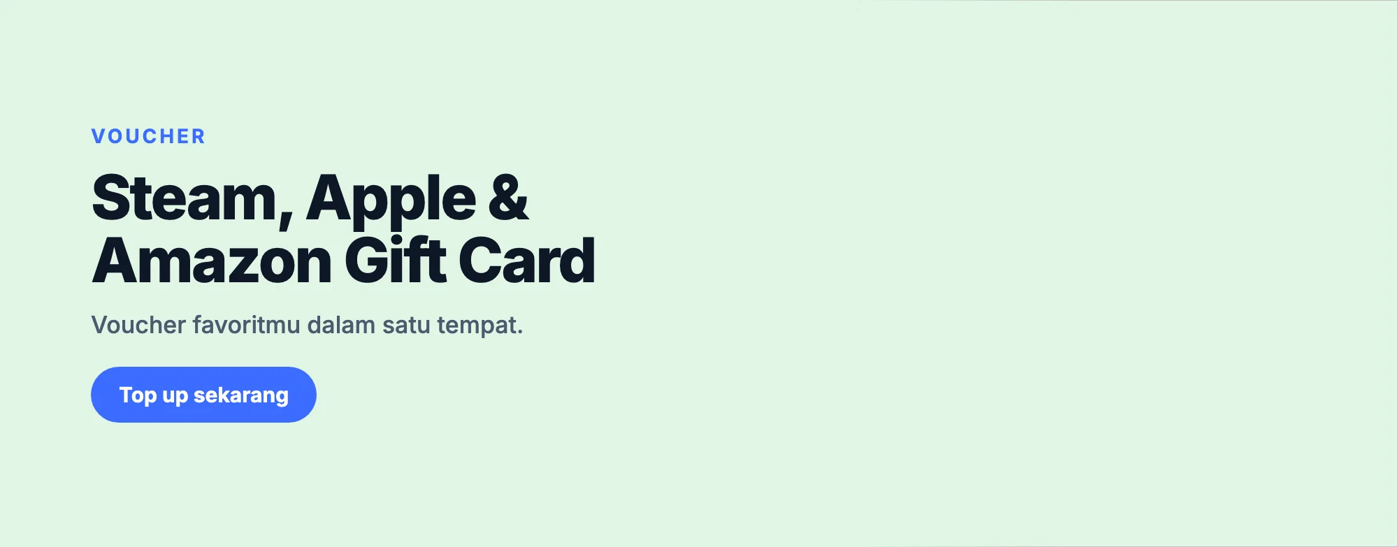 Voucher Steam, Apple, dan Amazon